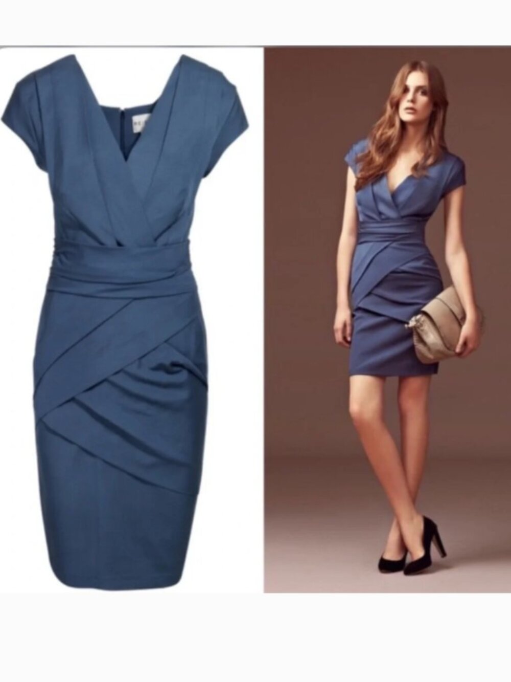 REISS Shola Bandage Dress Blue US 4